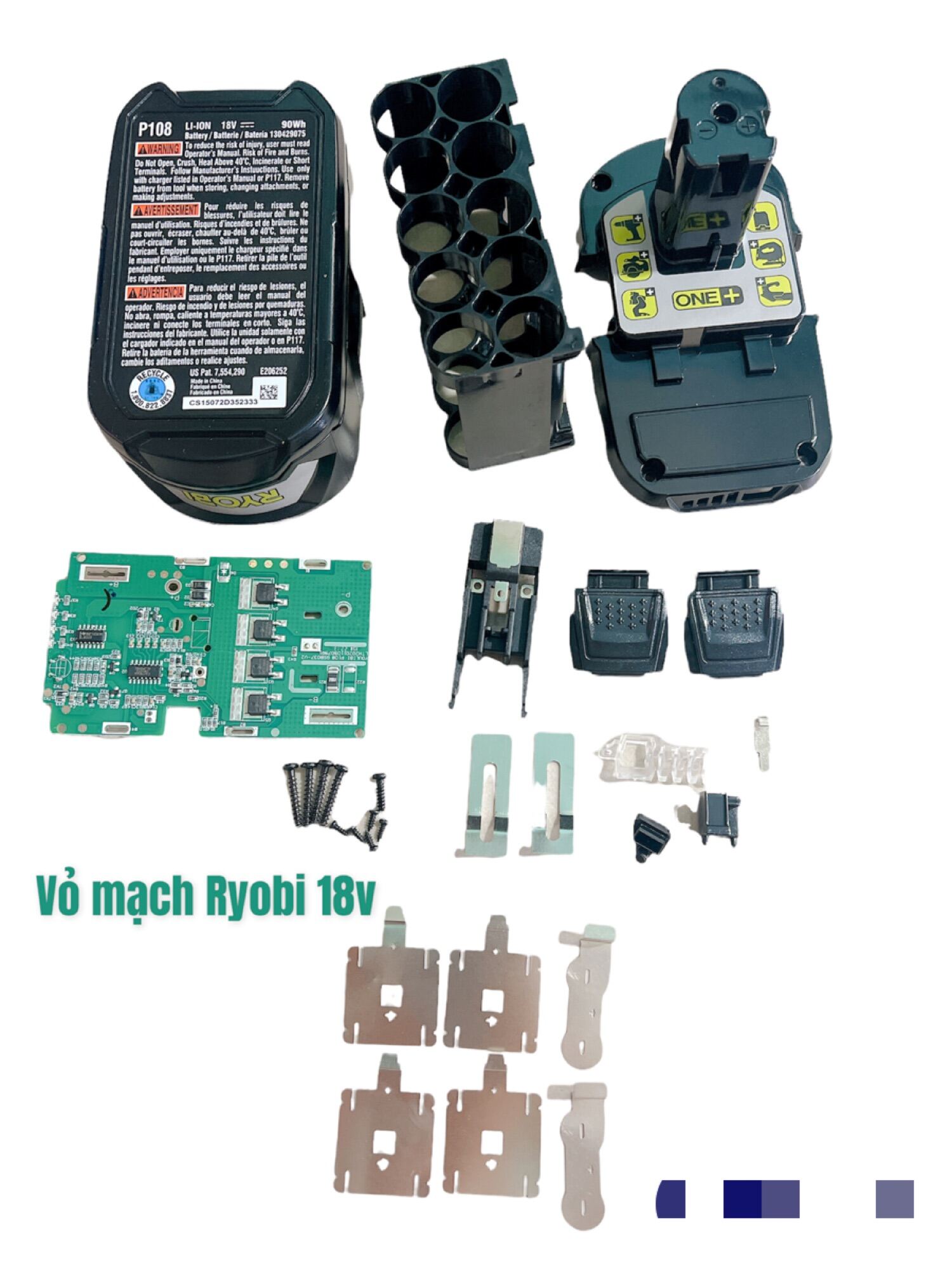 vỏ mạch pin Ryobi 18v lion nhận sạc zin