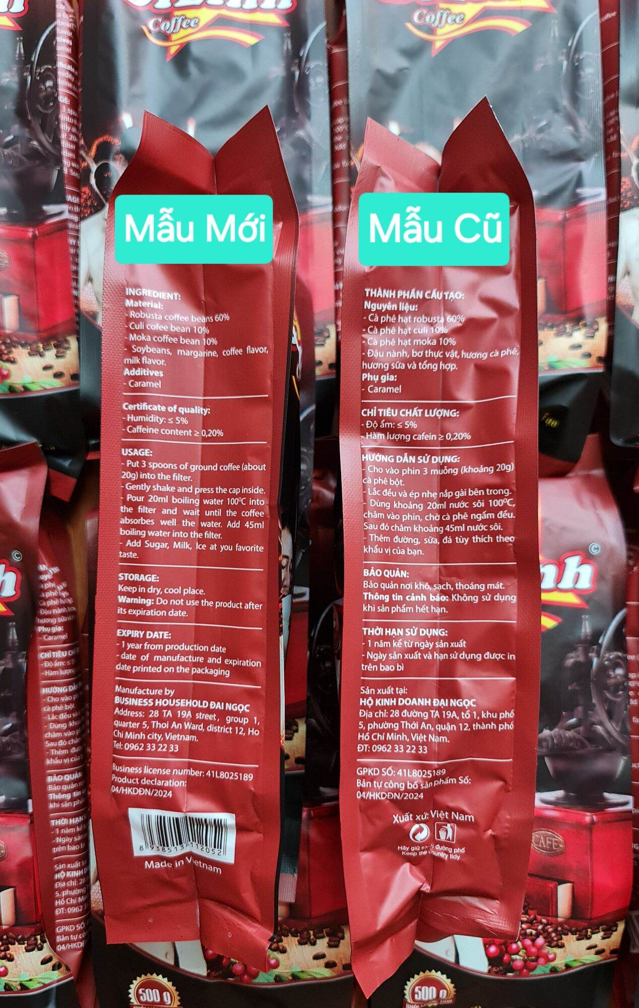 Cà Phê Di Linh Gói 500gr