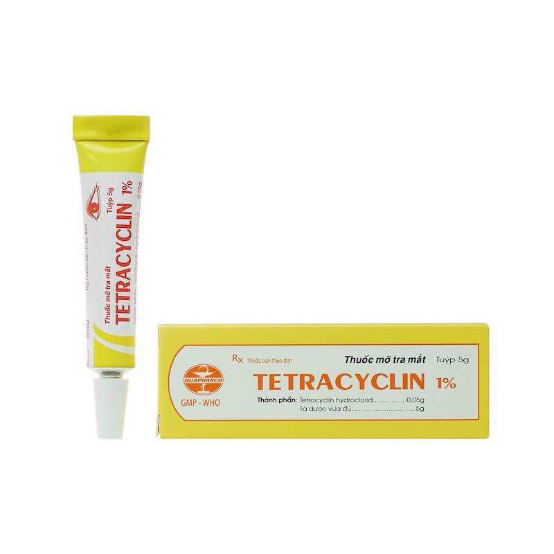 T.huốc mỡ tra mắt Te.tracyclin hydroclorid 1%