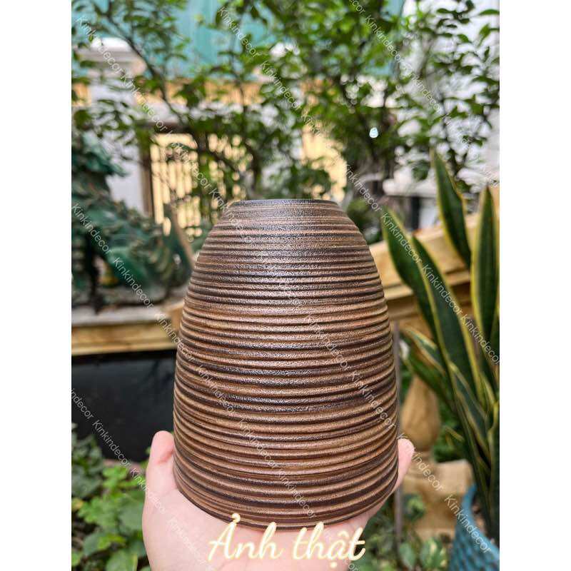 lọ hoa mini dáng chuông gốm bát tràng