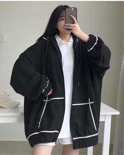 Áo hoodi tay bồng