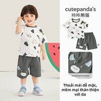CUTEPANDAS | Bộ Đồ Hè In Hình Thú Cưng Cho Trẻ Em