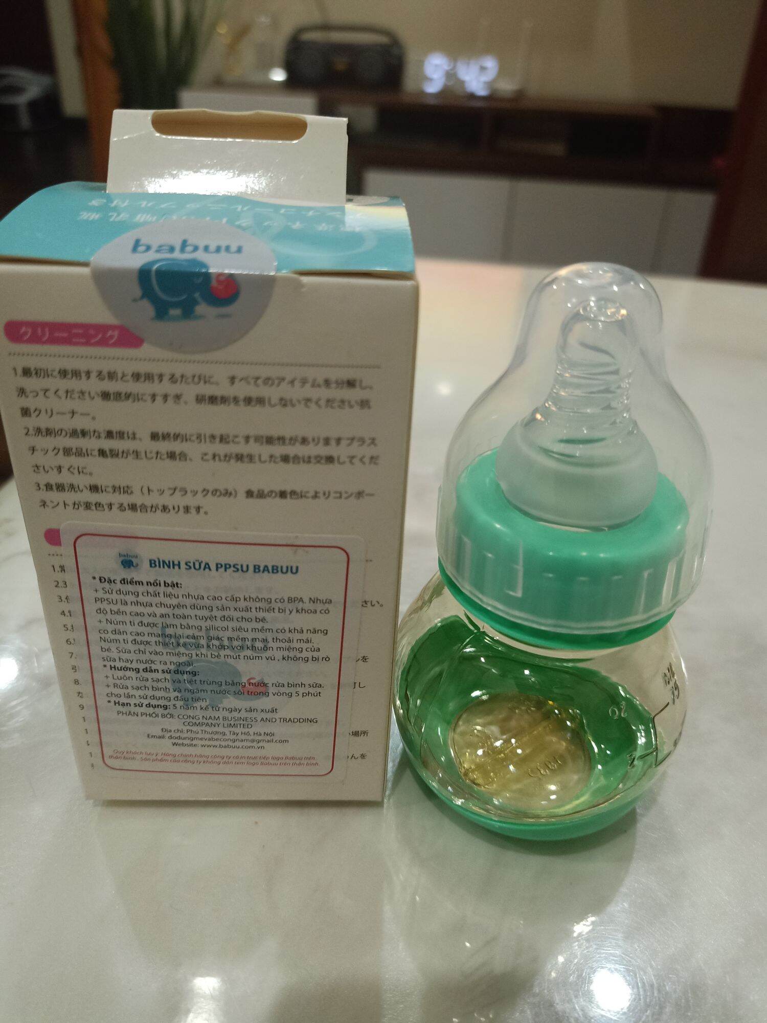 Bình sữa Babuu nhật bản 75ml cho bé sơ sinh