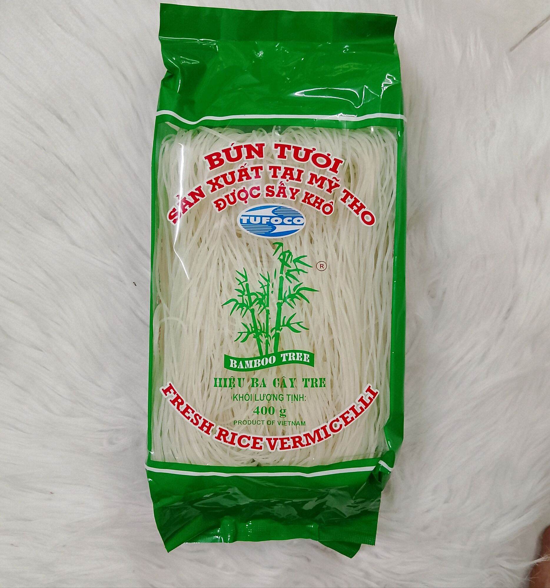 Bún Tươi Ba Cây Tre - Sợi Xấu Tươi Mỹ Tho - Dẻo Sạch Kho - Bún Tre - Bún Rau Cây Tre - Fresh Rice Vermicelli