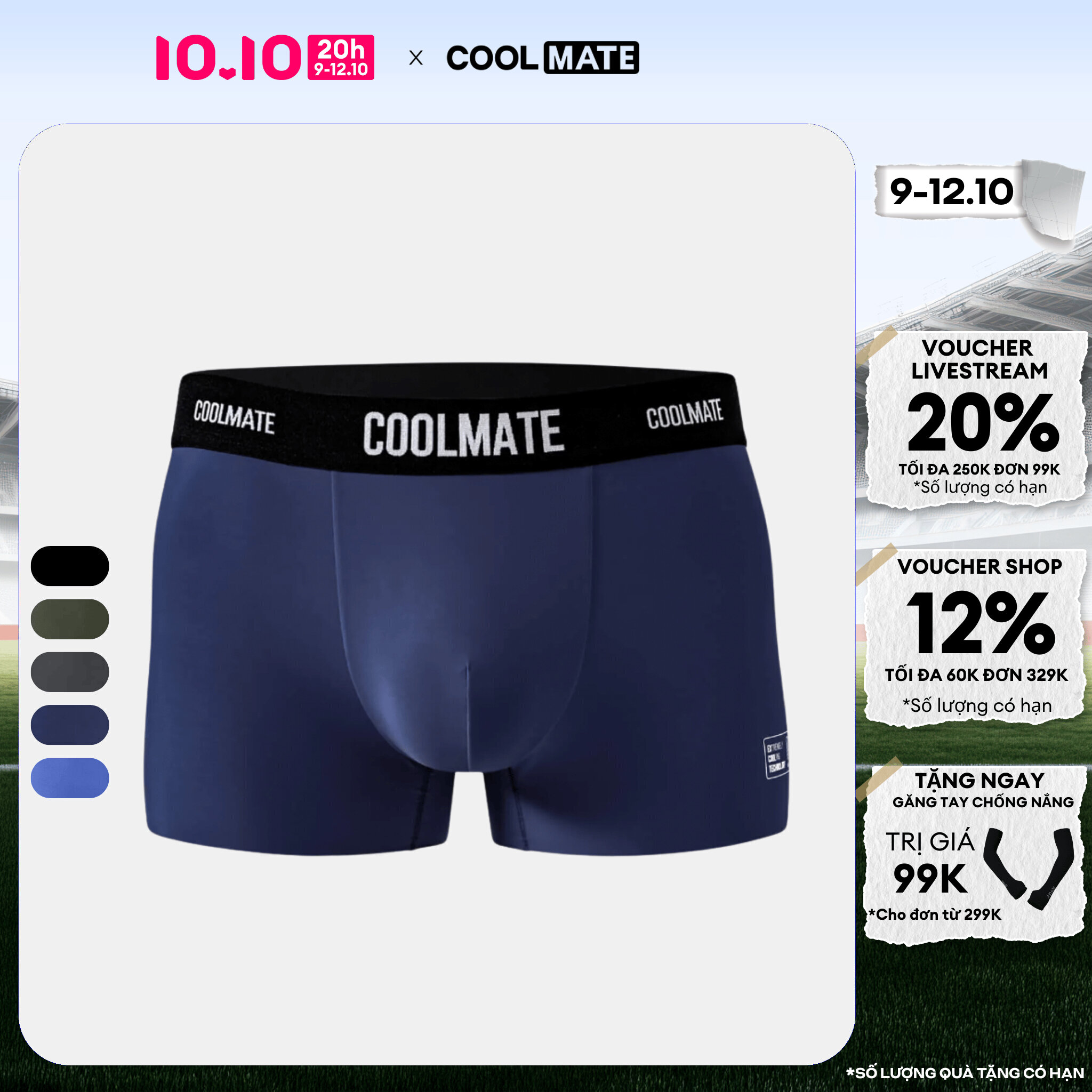 [CHỈ 20H 9-12.10 TẶNG QUÀ ĐƠN TỪ 299K]Quần lót nam Trunk Excool Clean Cut - Coolmate