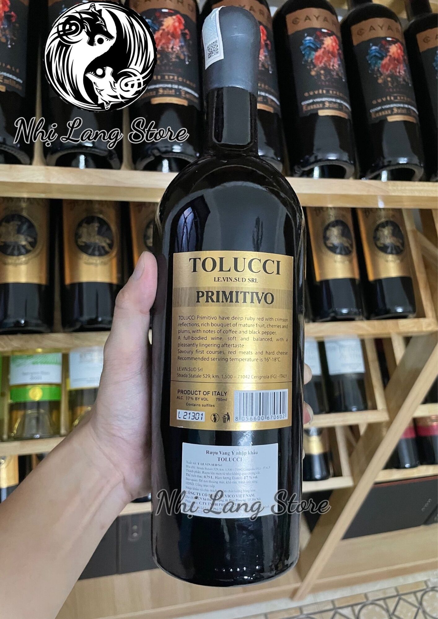 Vang Ý TOLUCCI 17 Primitivo  - Nhị Lang Store