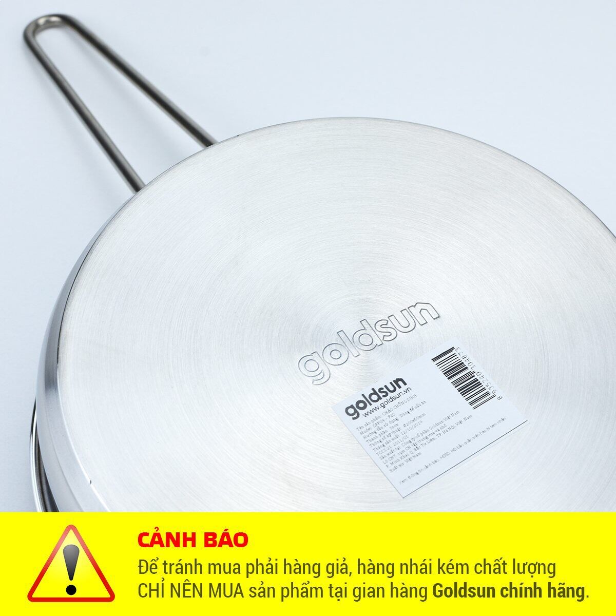 Chảo inox Goldsun size 18