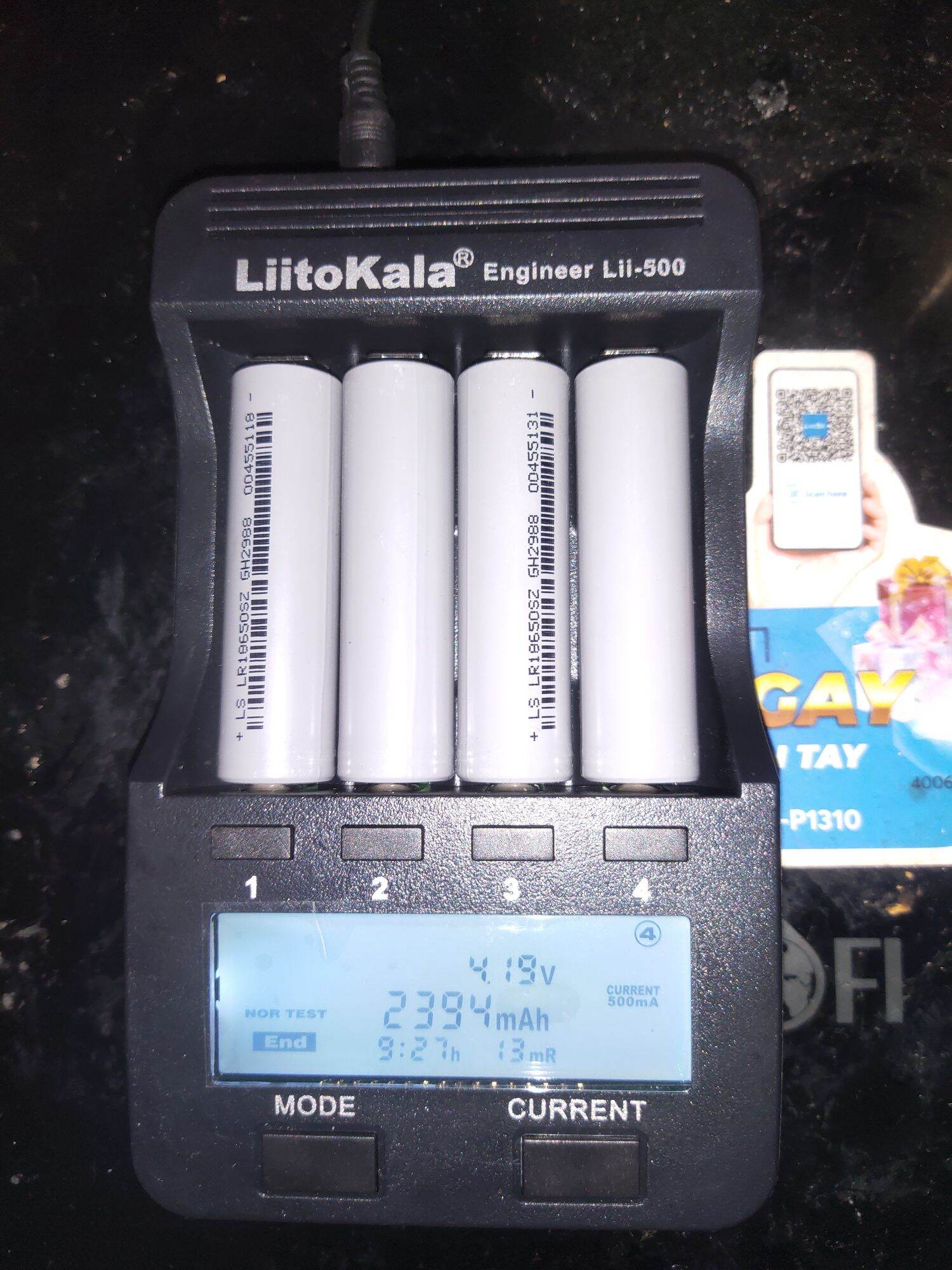 Pin 18650 lishen xám dung lượng 2500mah