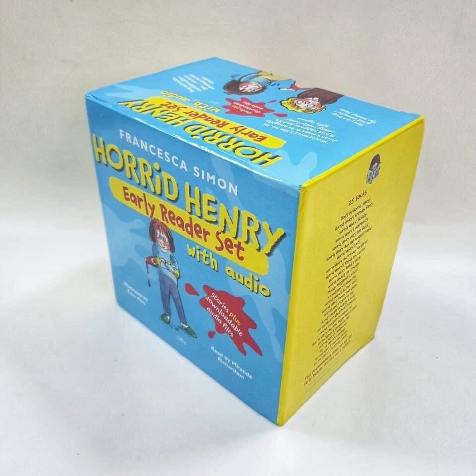 HORRID HENRY 25 books early Reader Children Collection Box set phiên bản màu có Audio
