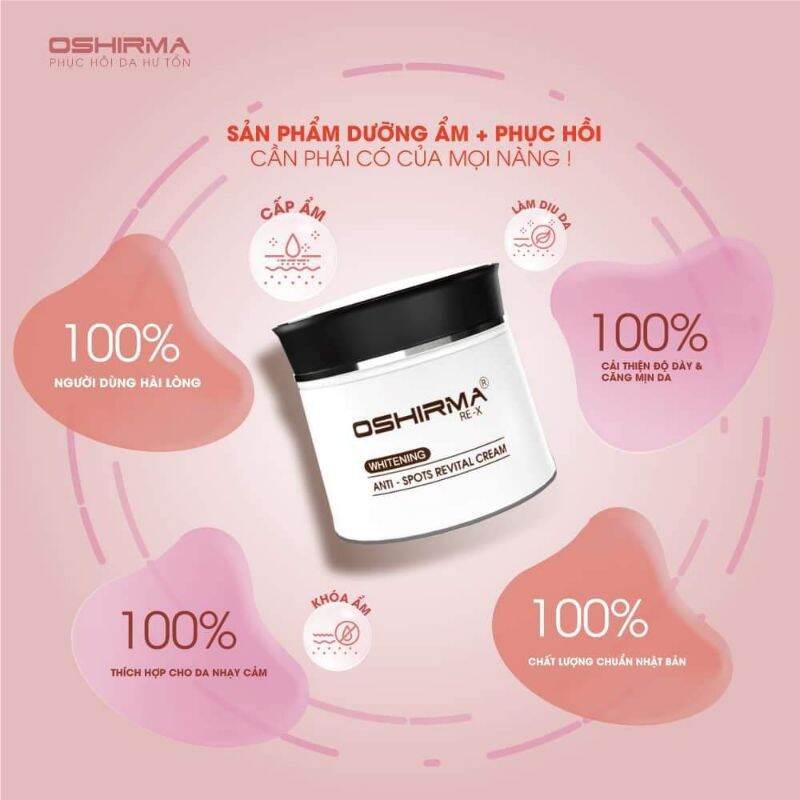 Kem Oshirma Phục Hồi Da Hư Tổn Mỏng Đỏ Lộ Mao Mạch 10gram