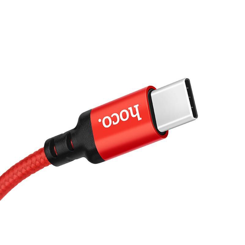 ( Type C ) Cáp sạc nhanh 3A hoco x14 dây dù dài 1m