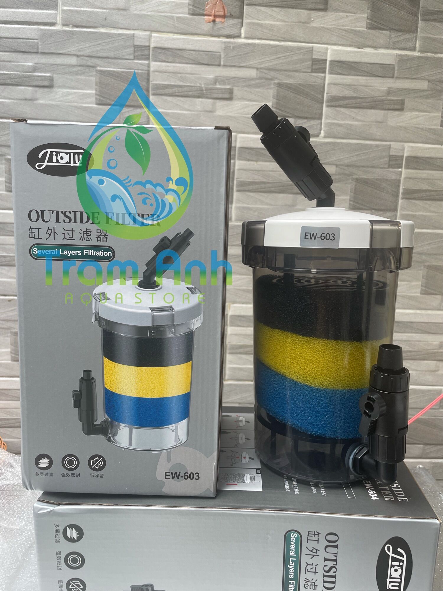 Lọc phụ EW-603 / EW-604 trong suốt, Lọc phụ bể cá