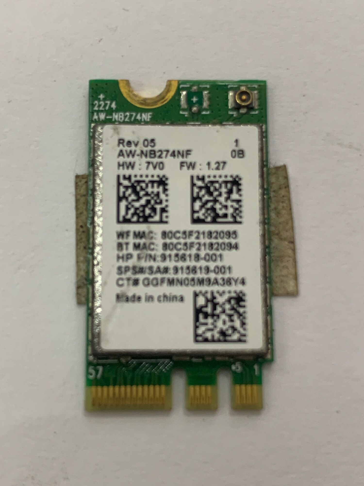 Card wifi laptop aw-nb274nf tháo máy hp 15-bs533tu