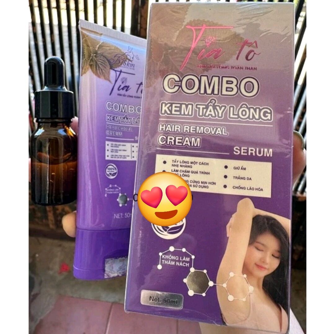 (mua 1 tặng 1) Kem Tẩy Lông Tía Tô 50ml Chíng Hãng ( tặng serum dưỡng da )