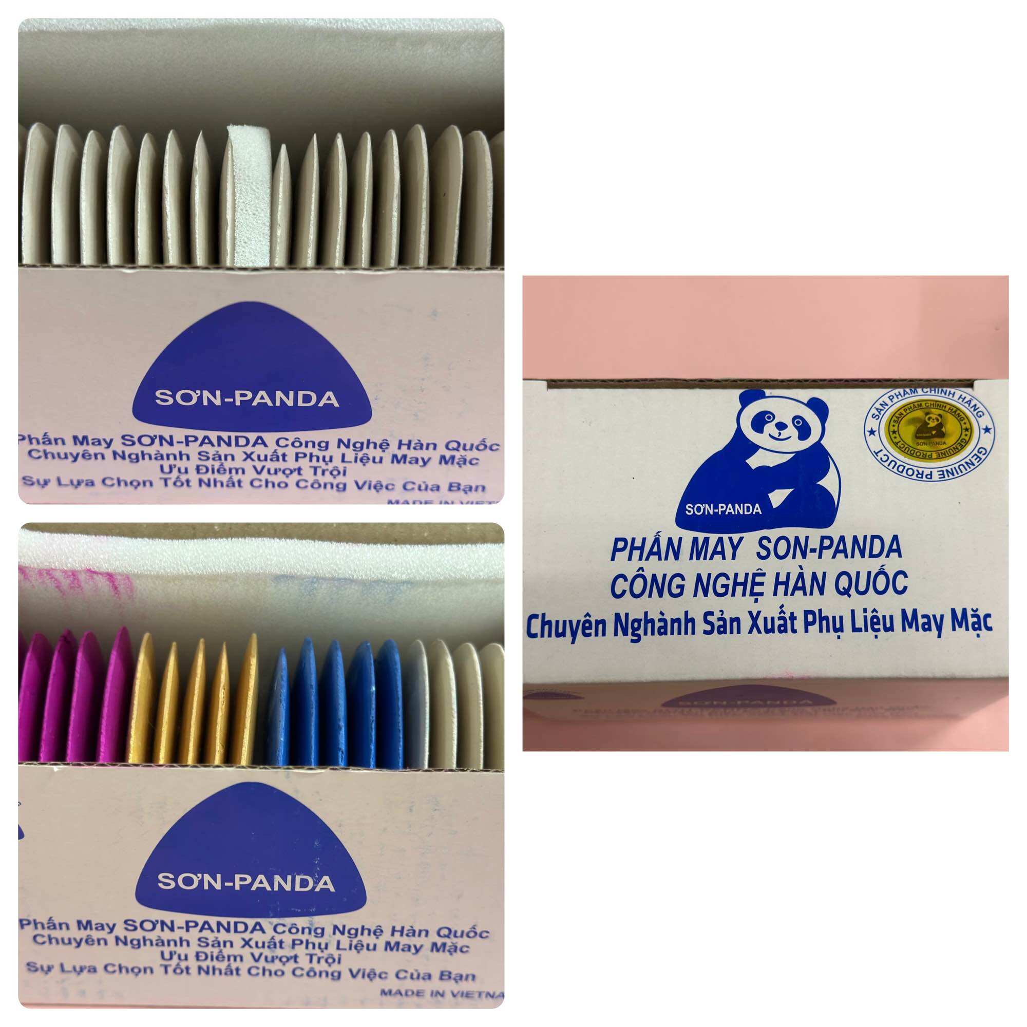 Phấn may gấu Panda sản xuất tại Việt Nam - phấn có thể bể trong quá trình vận chuyển xa mong quý khách thông cảm ạ