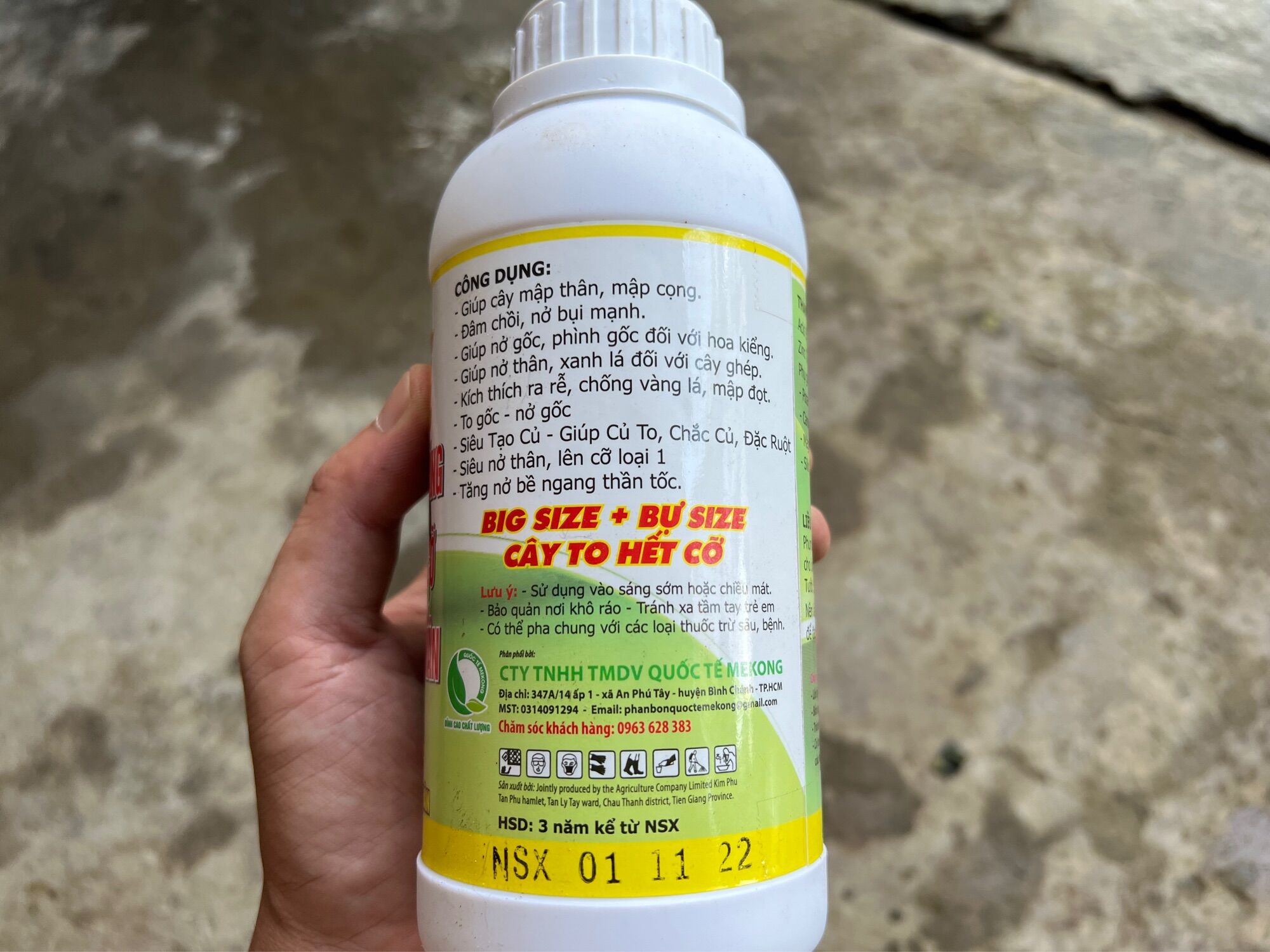 Phân bón mập thân nở gốc mập cọng dưỡng rễ to đế big size 500ml