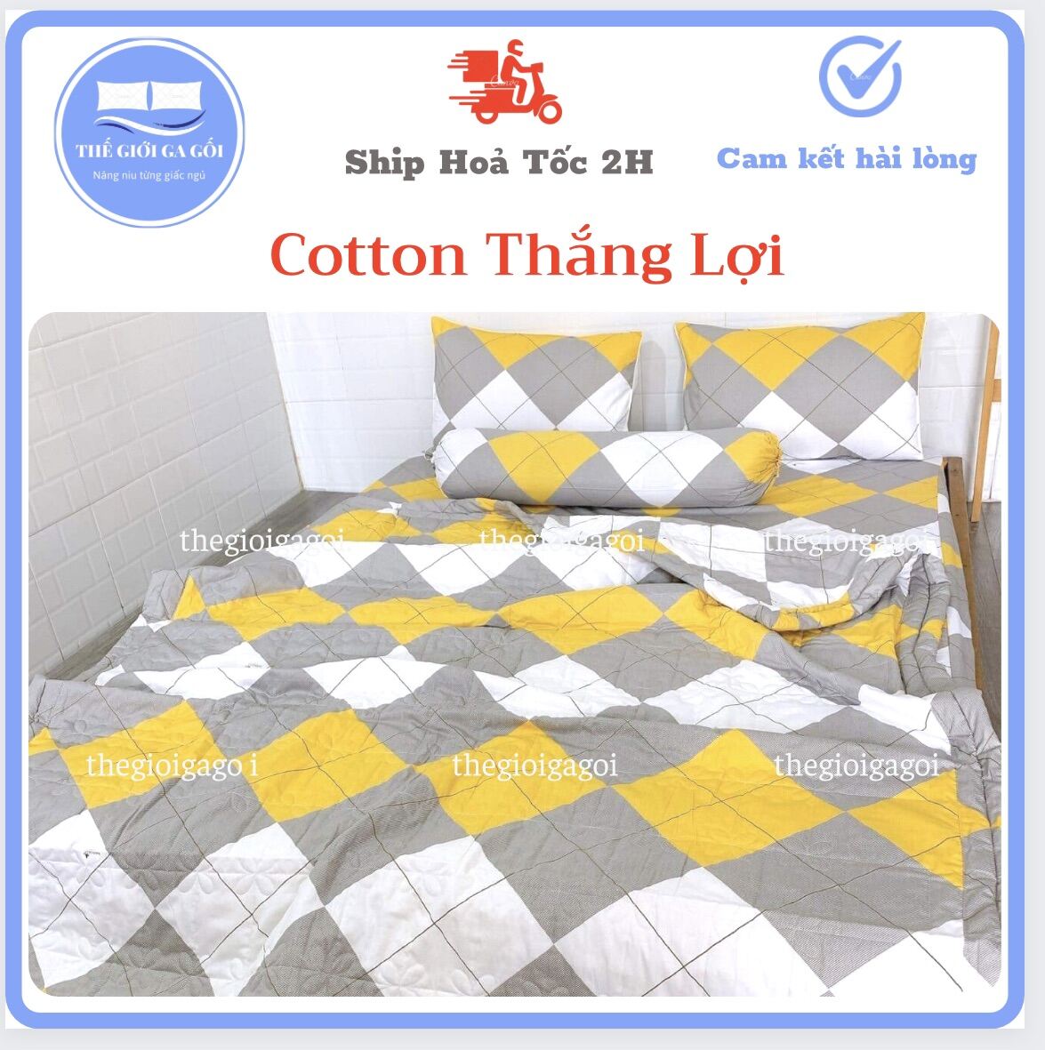 CHĂN MỀN CHẦN GÒN 100% COTTON THẮNG LỢI kích thước 1m7 x 2m