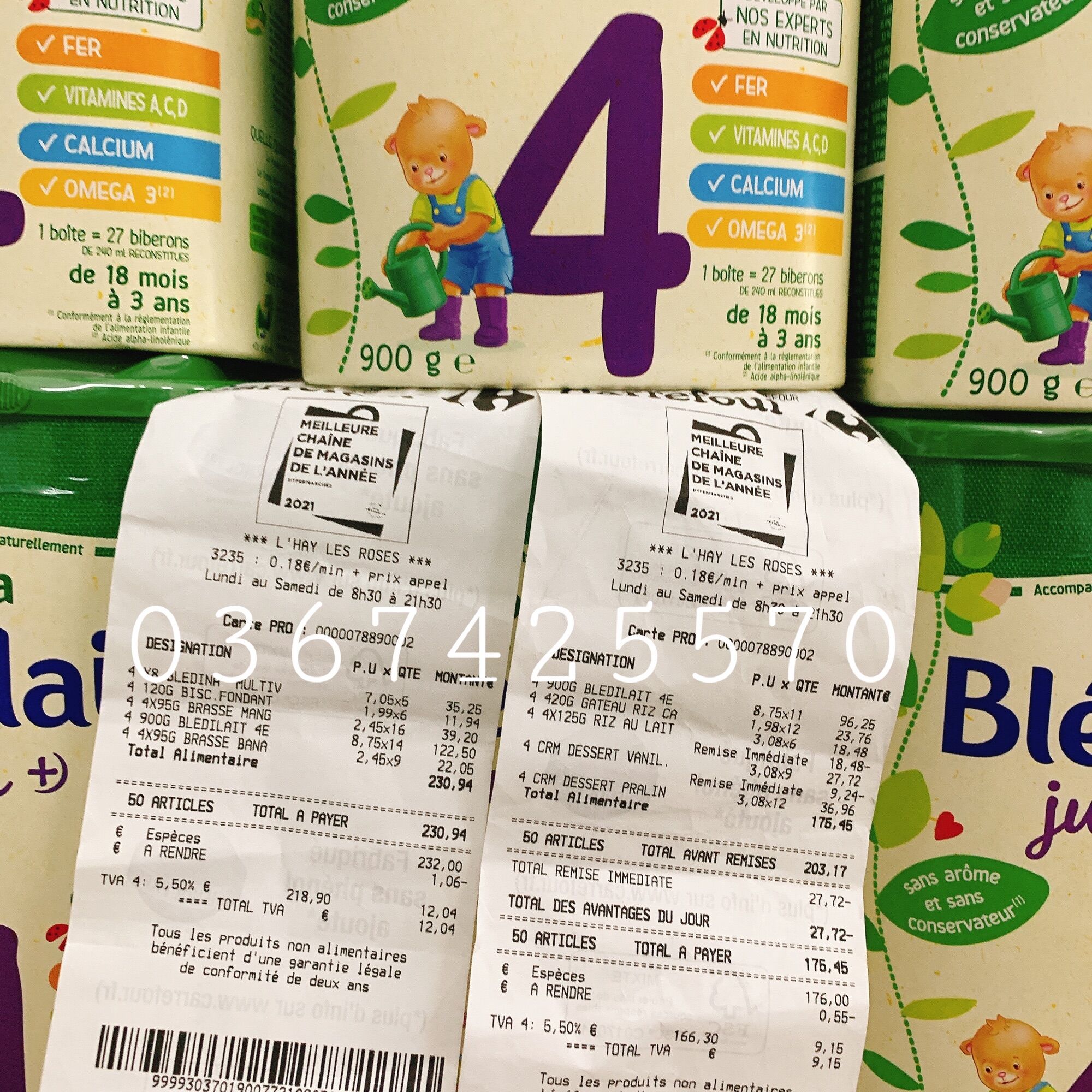 (Air ✈đủ bill date 10/2024) Sữa bột Bledilait Bledina Pháp số 4 900g 2023