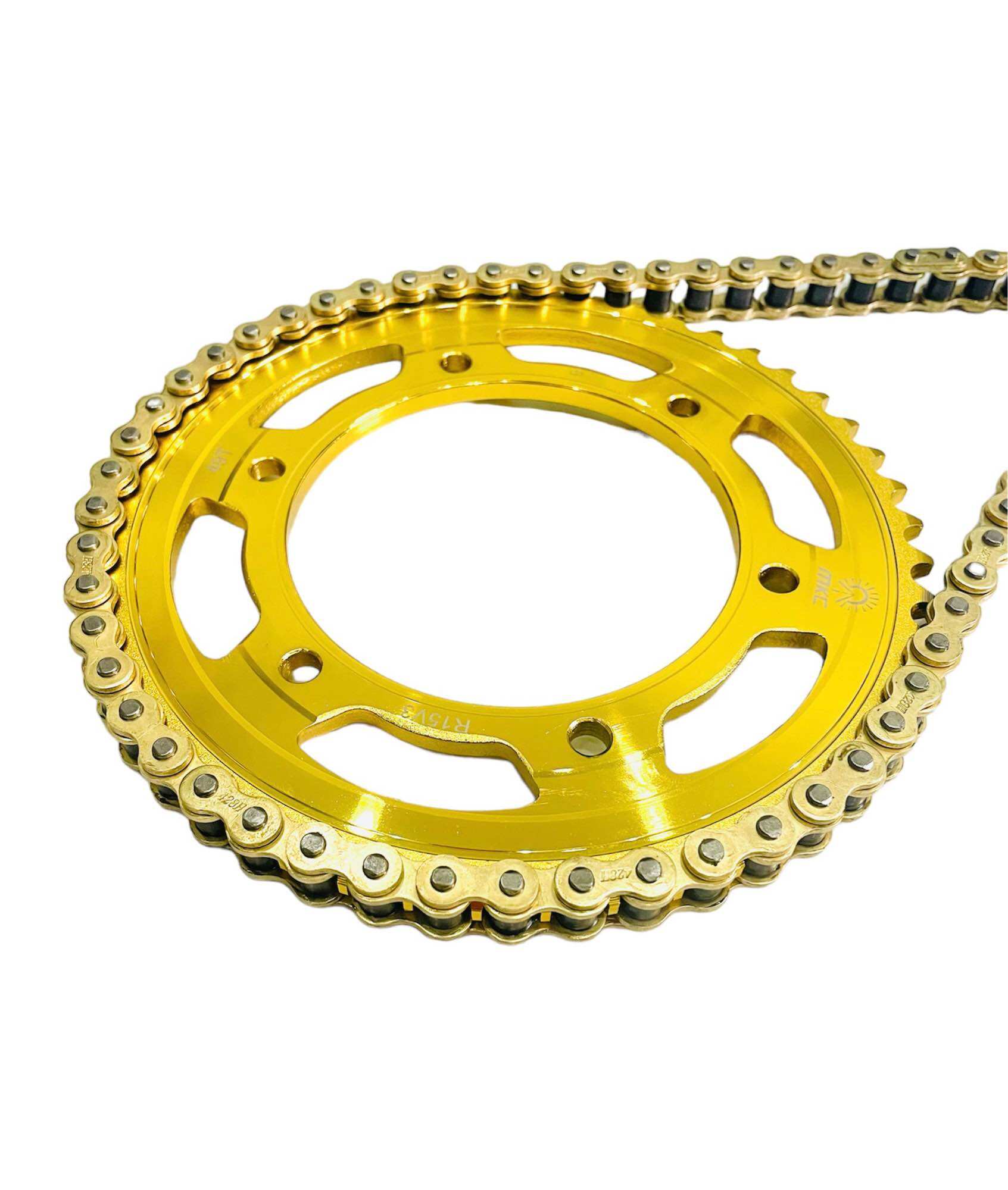 Nhông sên dĩa r15v3 vàng đen hàng thailand nhập khẩu 14t-49t-132l