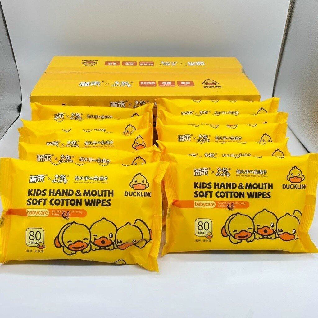 combo 10 gói khăn ướt vịt vàng (80 tờ)