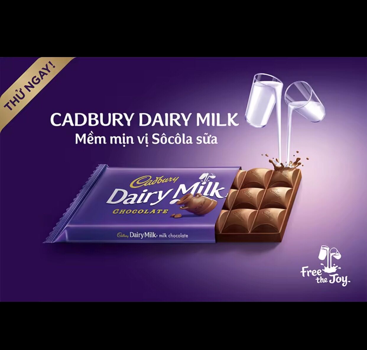 Socola Cadbury vị sữa - thanh lớn 135gram