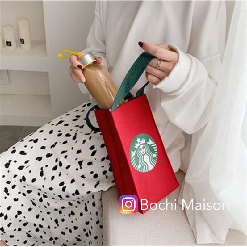 Túi vải - túi đựng bình nước starbucks