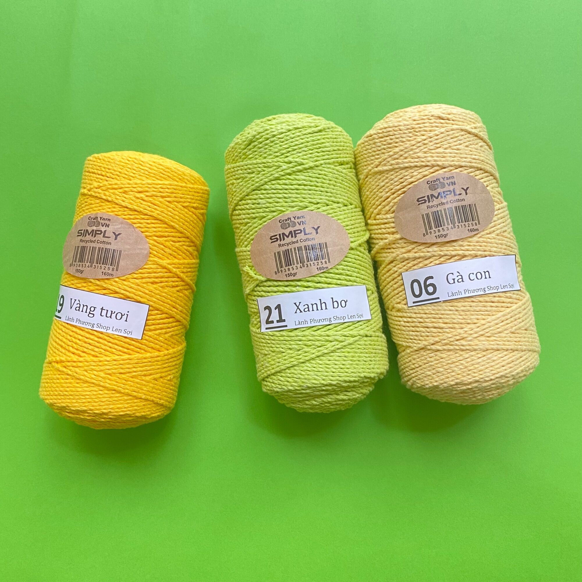 Sợi Simply Móc Túi , Mũ Cuộn 150gr