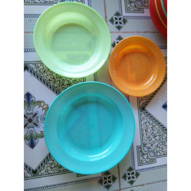 🏵️ Set 5 Dĩa Nhựa NHIỀU MÀU, Size Lớn (kt: 21cm)
