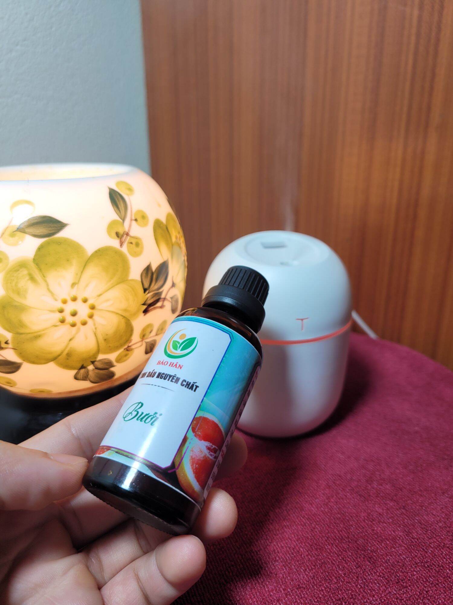 Tinh dầu Bưởi nguyên chất [ tặng vỏ lọ treo xe ]