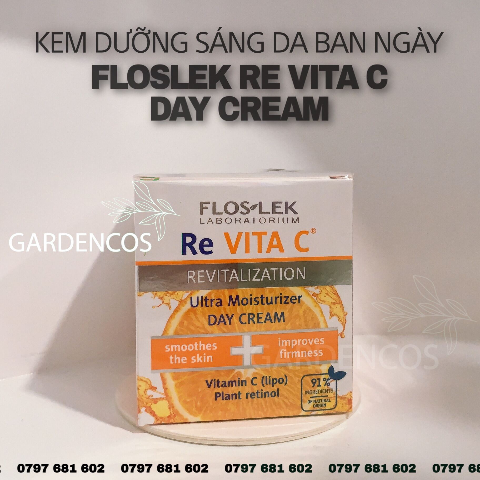 Kem Dưỡng Sáng Da Mờ Nám (Ngày) Floslek - Re VITA C Revitalization Ultra Revitalizer Day Cream - Gardencos