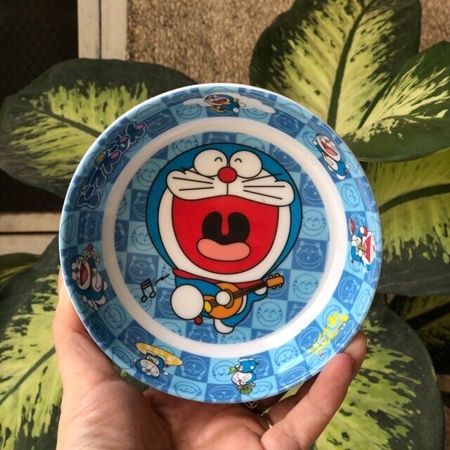 Dĩa tròn Melamin Doreamon