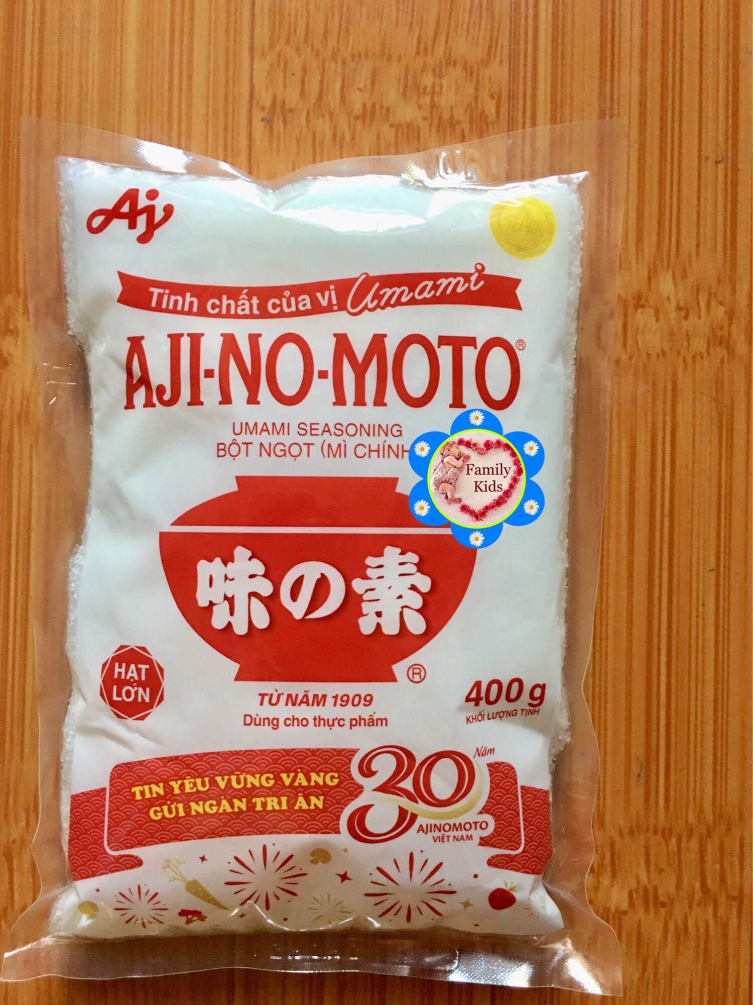 Bột ngọt Ajinomoto gói 400g hạt lớn