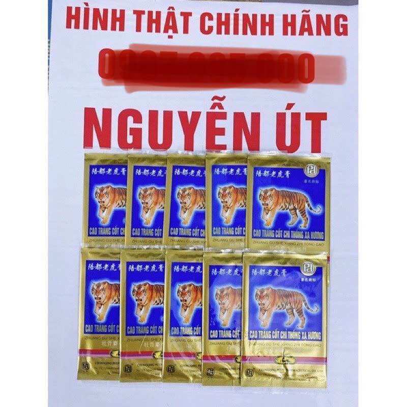 Cao dán con cọp 7 chữ 10 gói x 4 miếng
