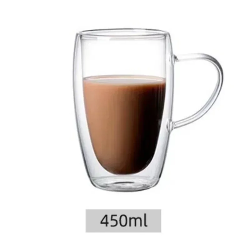 5 kích thước đôi Tường Cách Nhiệt cốc thủy tinh rõ ràng Espresso cốc cà phê handmade bia cốc trà sữa thủy tinh Whisky ly thủy tinh drinkware