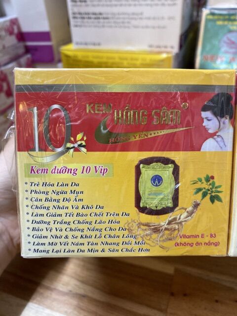 kem hồng sâm 10 tác dụng