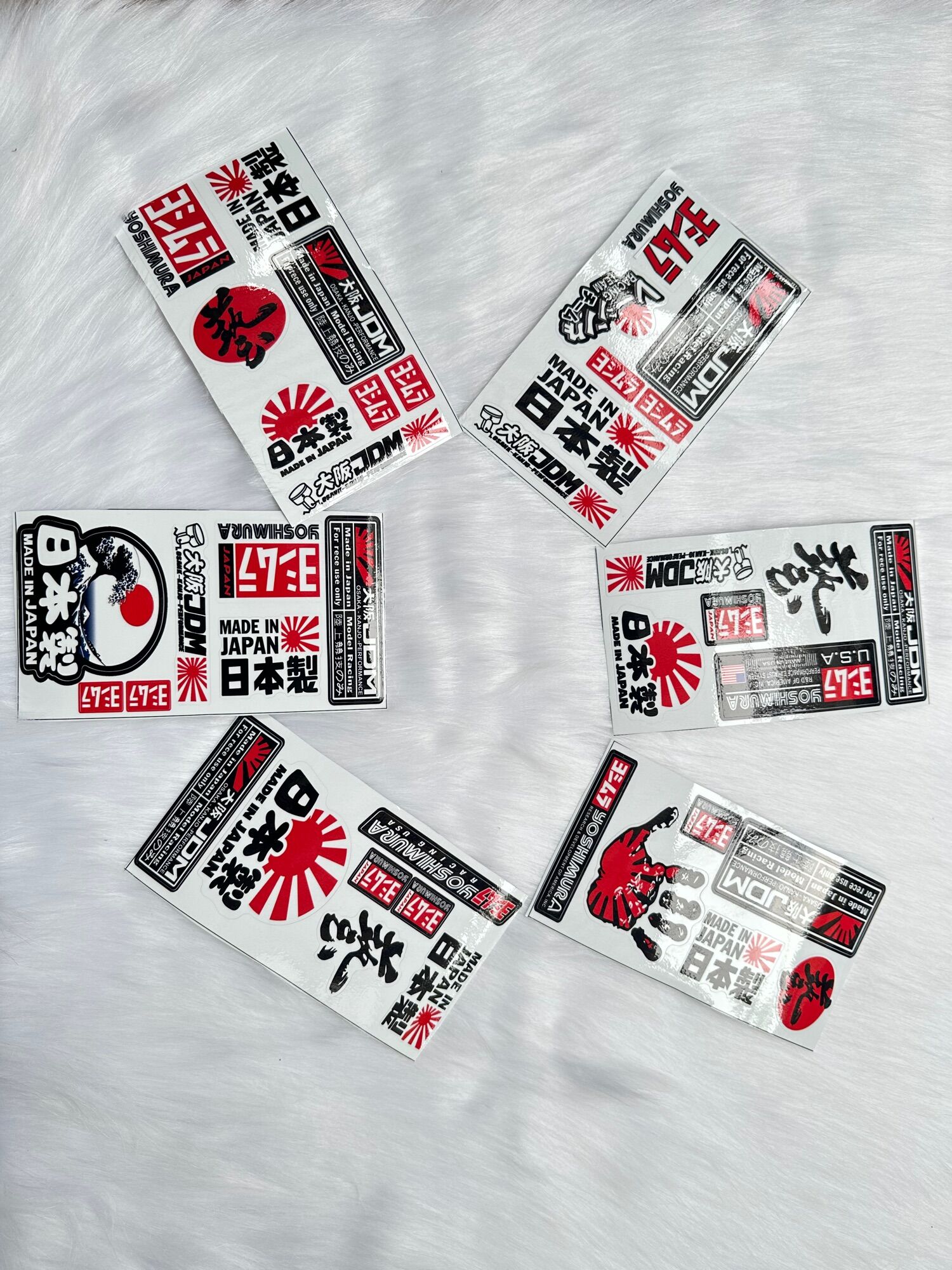 Sét Tem Decal Sticker Dán Xe Mẫu Chữ Japan
