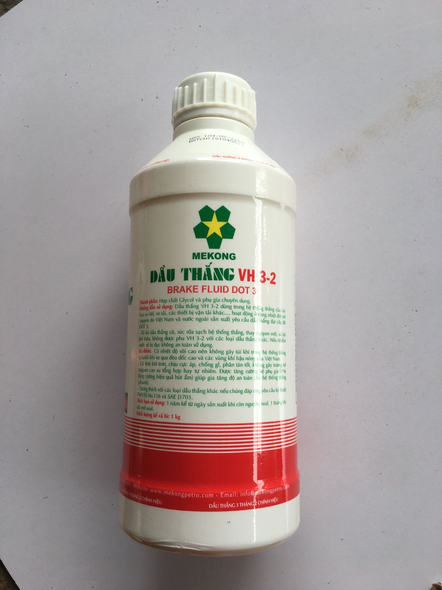 Dầu thắng ( phanh ) DOT3 Chai lớn 1kg