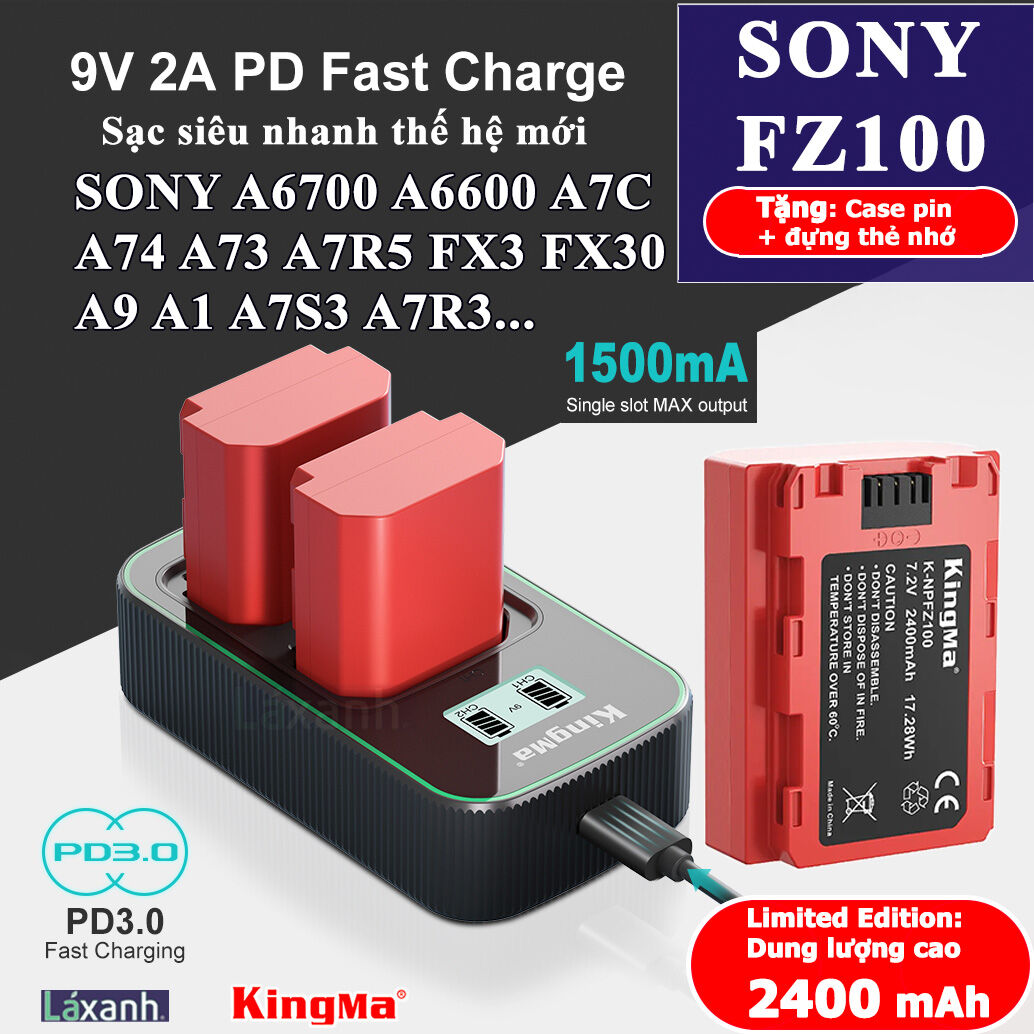 Sony fz100 dl cao 2400 mah | pin và sạc máy ảnh kingma sony fx3 fx30 alpha 9 a6600 a6700 a9 a9r a9s a7r a7s iii a7r mark 3 4 a7iii a7m3 a7 mark 3 a7m4 a7 mark 4 a7iv sony fz100 np-fz100 npfz100 pin chính hãng sony a73 a74 a7m3 a7m4