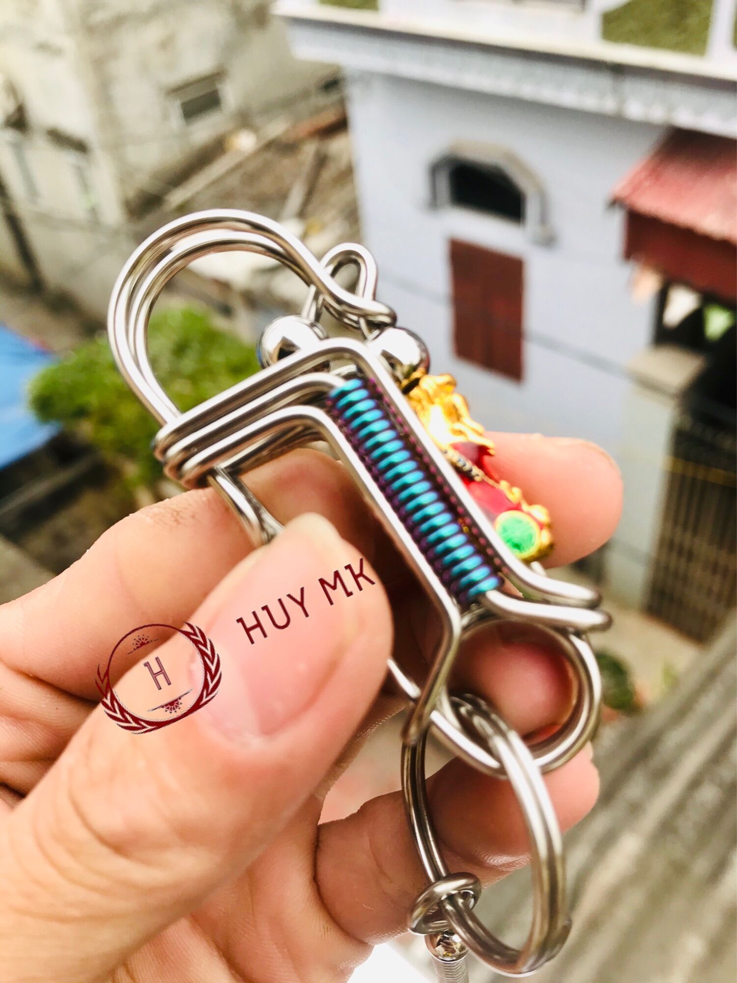 móc khóa thủ công tỳ hưu đỏ