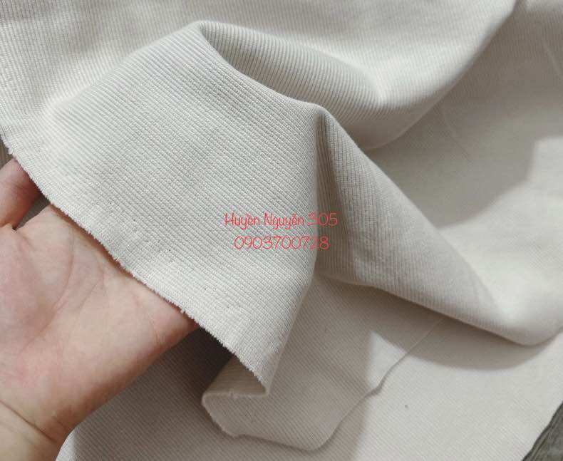 Thun gân hè 100% cotton dãn 4c hàng cây