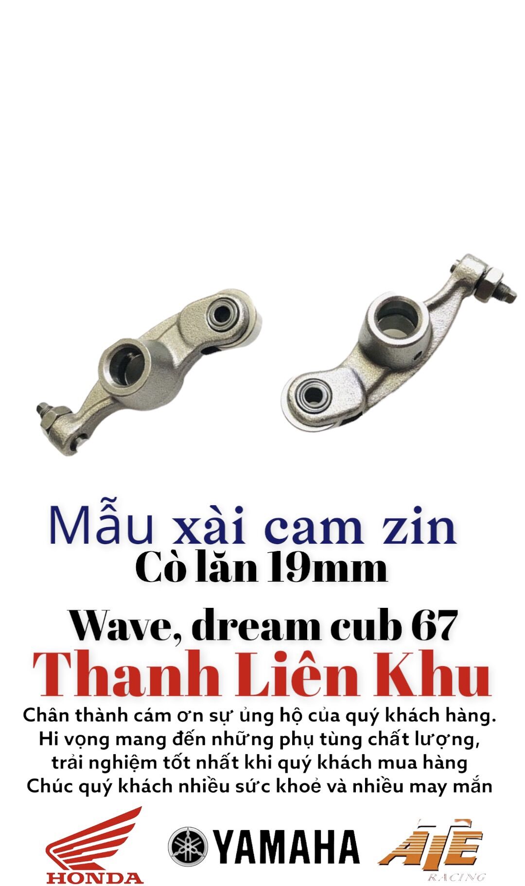 Cò Lăn Wave, Dream, Cub, 67 mẫu cam zin ( 19ly và 20ly)