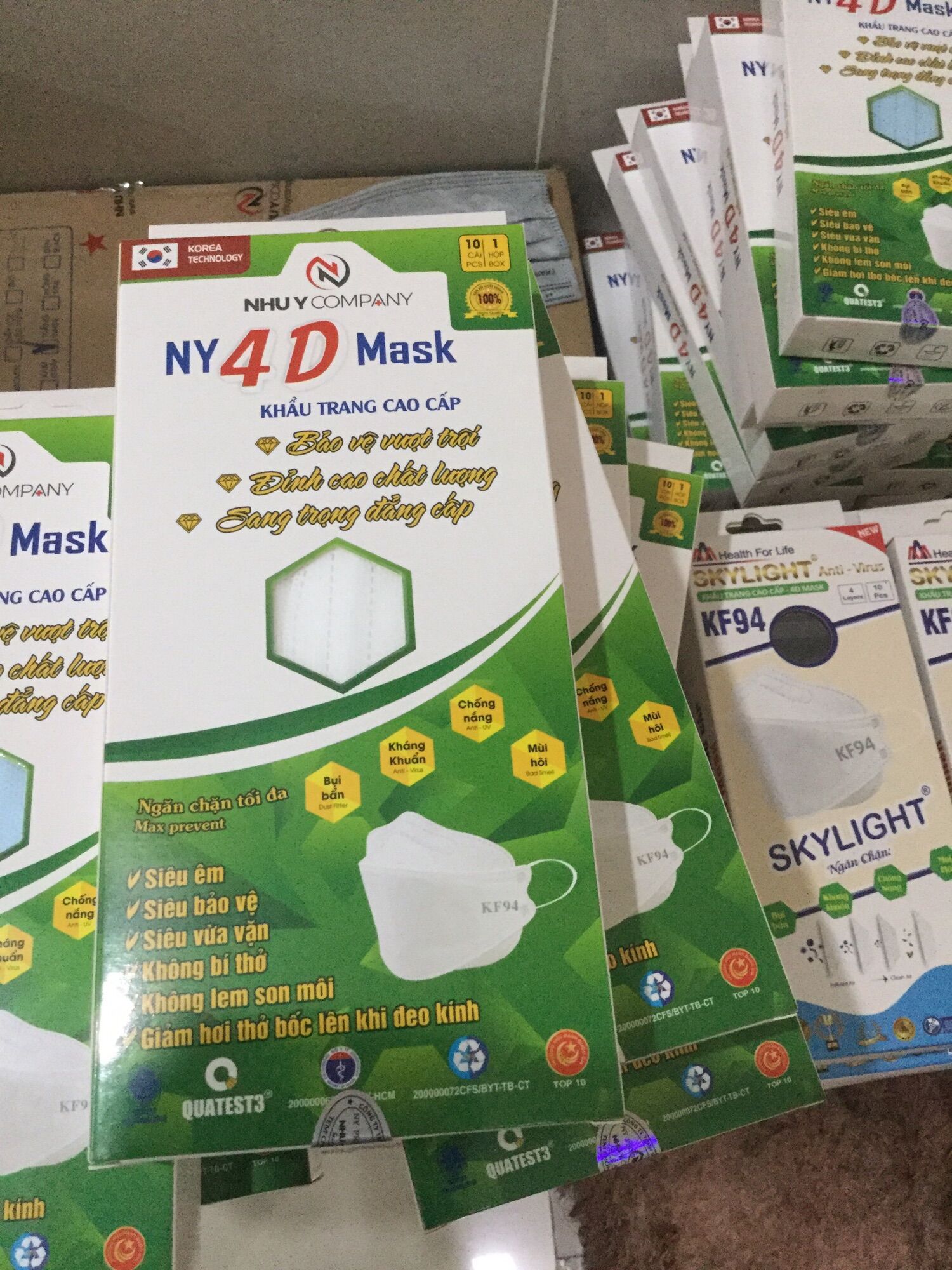 Khẩu trang 4d như ý - hộp 10 cái