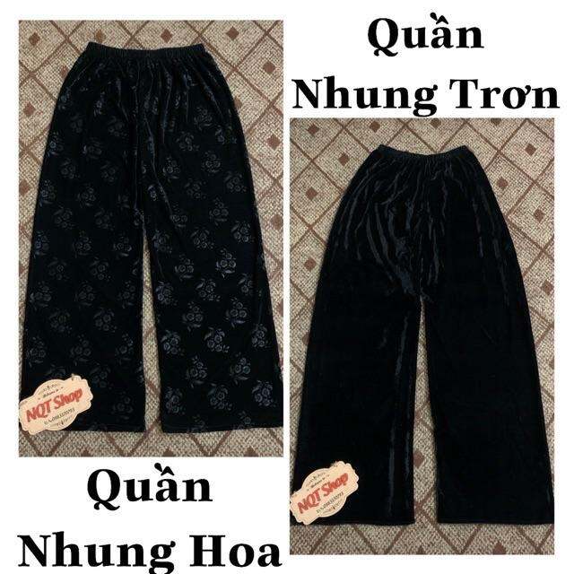 Quần Nhung Nữ Trung Niên Sang Trọng Dành Cho Người Già, Bà Già