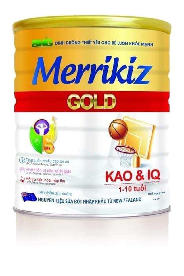 Sữa bột Merrikiz gold kao IQ cho trẻ từ 1 đến 10 tuổi