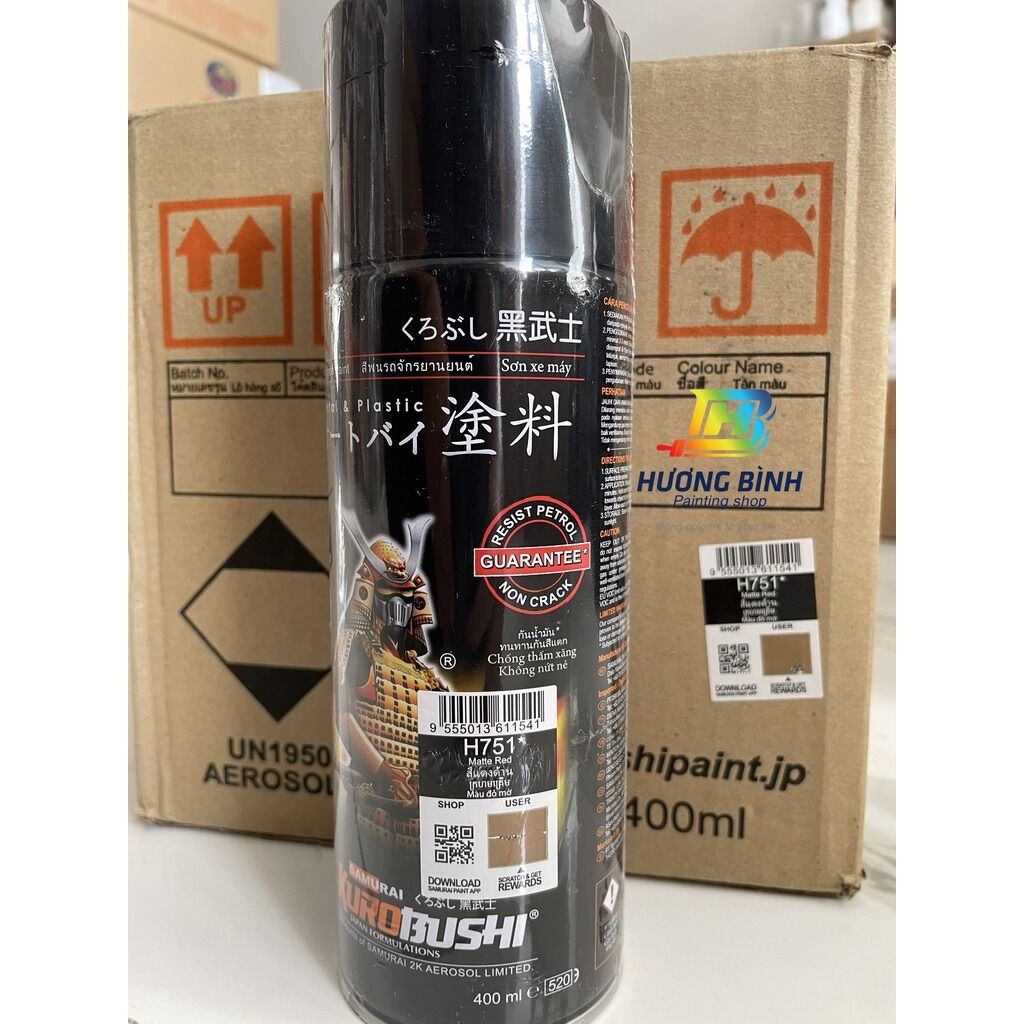 SƠN SAMURAI MÀU ĐỎ MỜ H751