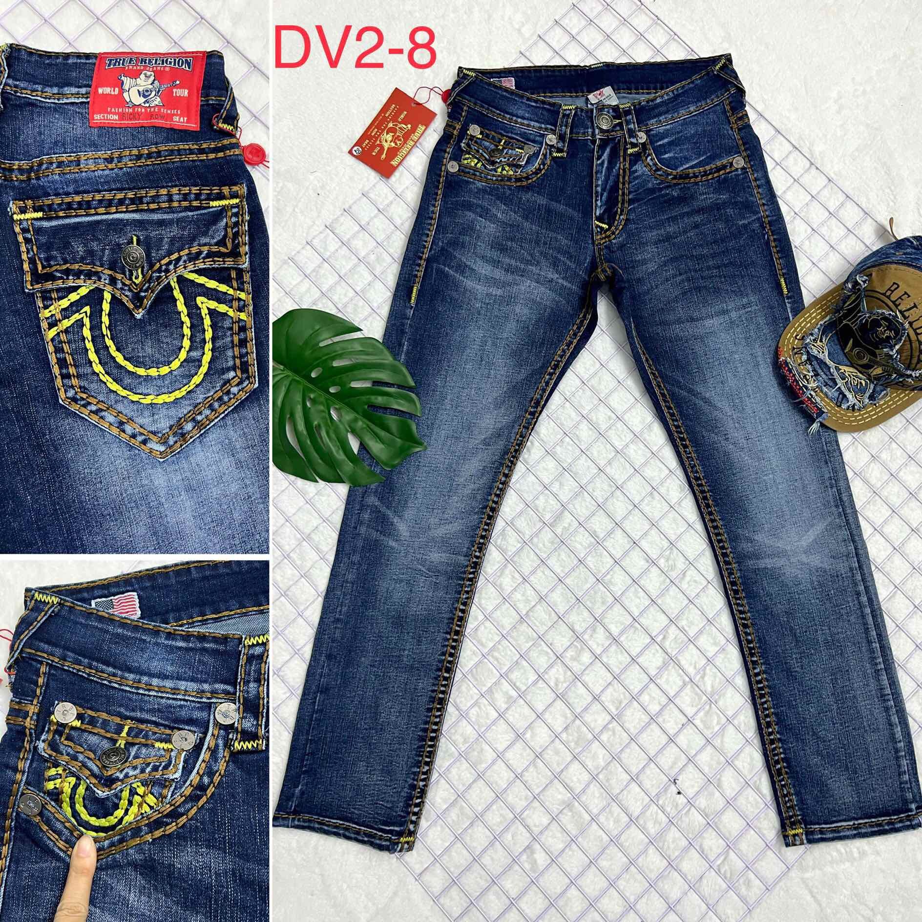 Quần jeans nam nắp túi chỉ nổi