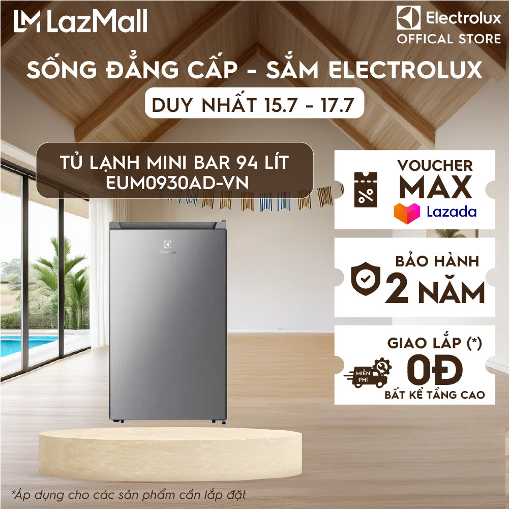 Tủ lạnh mini Electrolux UltimateTaste 300 94 lít - EUM0930AD-VN - Nhỏ gọn, làm lạnh trực tiếp, ngăn 
