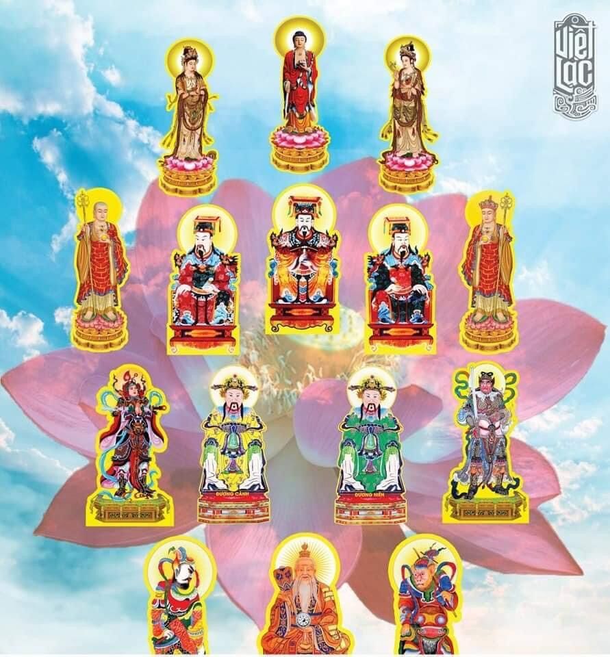 Bộ tranh bày đàn lễ chất liệu ép plastic cao 40cm