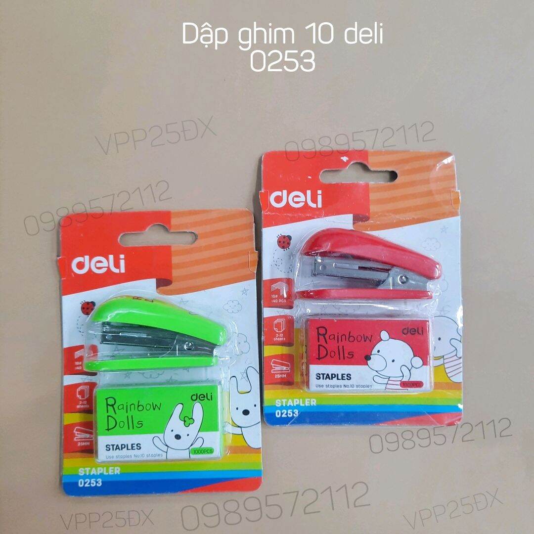 Dập ghim  mini-dập ghim 10 deli 0253.