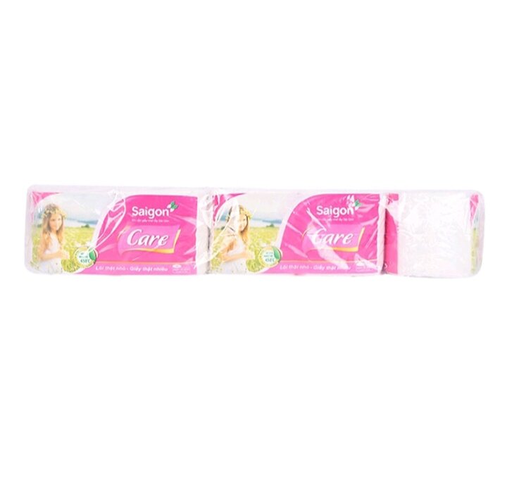 1 Cây (10 lốc ) giấy vệ sinh Sài Gòn Care có lõi